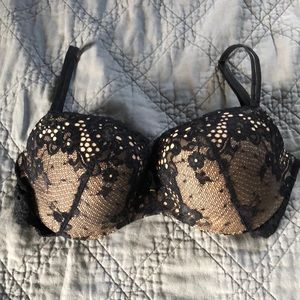 Nude and Black Lacy VS Bra